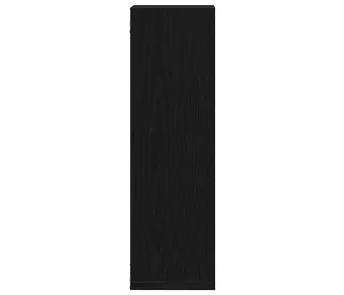 Sienas Plaukti 2 Gabali, Melnā Ozola Krāsā, 50X15X85 Cm, Inženierētā Koka Vidaxl