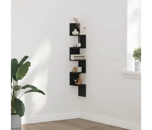 Stūra Plaukts, Melnais Ozols, 20X20X127,5 Cm, Inženierijas Koks Vidaxl