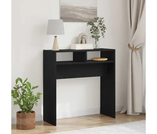 Konsolinis Stalas Juodas Ąžuolas 78 X 30 X 80 Cm