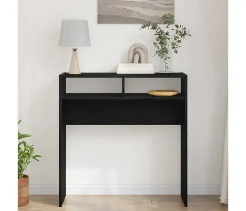 Konsolinis Stalas Juodas Ąžuolas 78 X 30 X 80 Cm