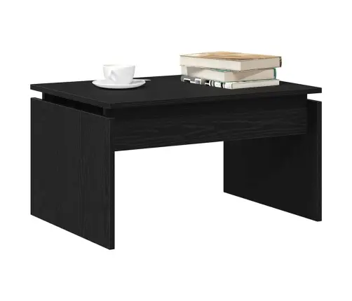 Kafijas Galdiņš Melns Ozols 68X38X50 Cm Inženieru Koks Vidaxl