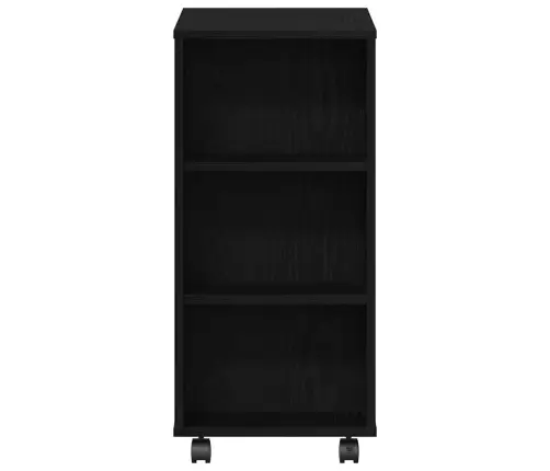 Ritošais Skapītis Melnā Ozolā 60X35X75 Cm No Inženierijas Koka Vidaxl