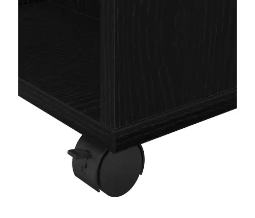 Uzglabāšanas Skapītis Melns Ozols 60X53X72,5 Cm Inženierijas Koks Vidaxl