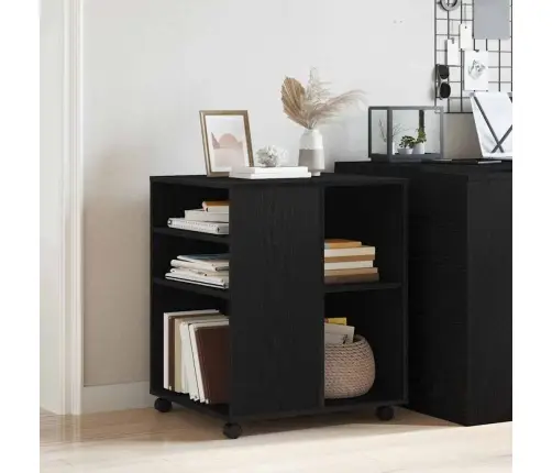 Uzglabāšanas Skapītis Melns Ozols 60X53X72,5 Cm Inženierijas Koks Vidaxl