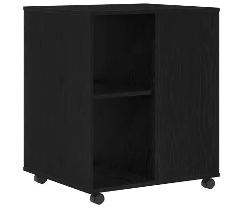 Uzglabāšanas Skapītis Melns Ozols 60X53X72,5 Cm Inženierijas Koks Vidaxl