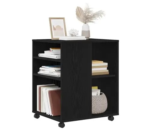 Uzglabāšanas Skapītis Melns Ozols 60X53X72,5 Cm Inženierijas Koks Vidaxl