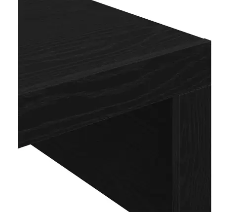 Melna Ozola Kafijas Galdiņš - 100 X 100 X 35 Cm, Izgatavots No Kvalitatīva Inženierijas Koka. Vidaxl