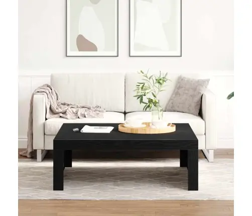 Melna Ozola Kafijas Galdiņš - 100 X 100 X 35 Cm, Izgatavots No Kvalitatīva Inženierijas Koka. Vidaxl