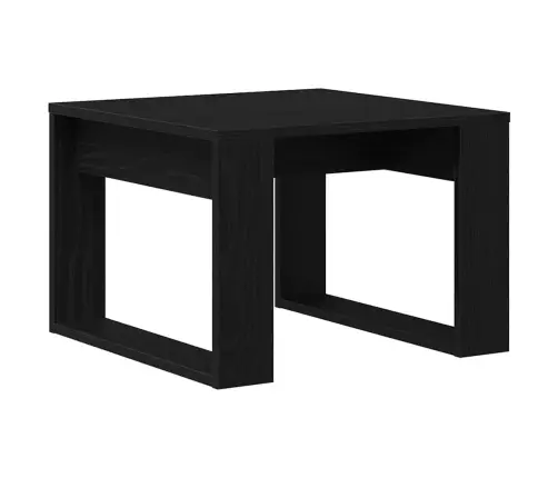 Melna Ozola Blakus Galds - 50X50X35 Cm, Izgatavots No Inženierkoks Vidaxl