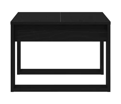 Melna Ozola Blakus Galds - 50X50X35 Cm, Izgatavots No Inženierkoks Vidaxl