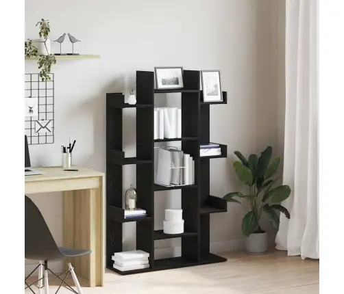 Raamatukapp Must Tamm 86 X 25,5 X 140 Cm Tehispuit