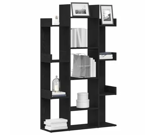 Raamatukapp Must Tamm 86 X 25,5 X 140 Cm Tehispuit