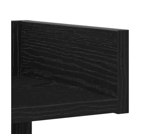 Grāmatplaukts Melns Ozols 48X25,5X140 Cm Vidaxl