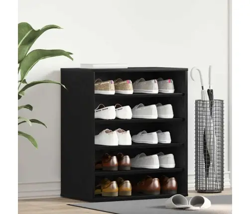 Apavu Skapis, Melns Ozols, 60X35X70 Cm, Inženierijas Koks Vidaxl