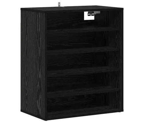 Apavu Skapis, Melns Ozols, 60X35X70 Cm, Inženierijas Koks Vidaxl