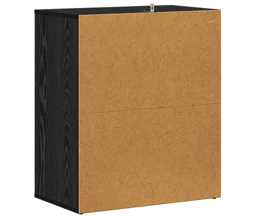 Apavu Skapis, Melns Ozols, 60X35X70 Cm, Inženierijas Koks Vidaxl