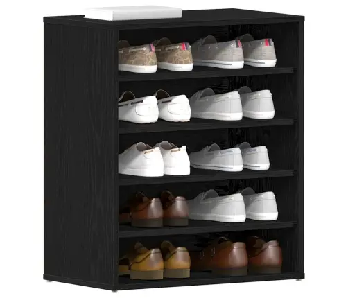 Apavu Skapis, Melns Ozols, 60X35X70 Cm, Inženierijas Koks Vidaxl