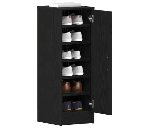 Apavu Skapis - Melns Ozols 32X35X92 Cm, Inženierijas Koks Vidaxl