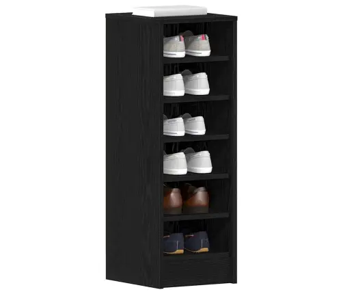 Apavu Skapis, Melns Ozols, 31.5X35X90 Cm, Inženierijas Koks Vidaxl