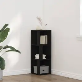 Stūrplaukti Melns Ozolkoks 33 X 33 X 100 Cm Inženierijas Koks Vidaxl