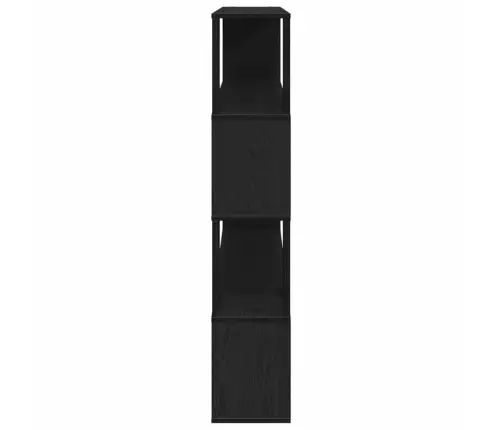 Grāmatu Plaukts Melnā Ozola Krāsā 100X24X124 Cm Inženierijas Koks Vidaxl