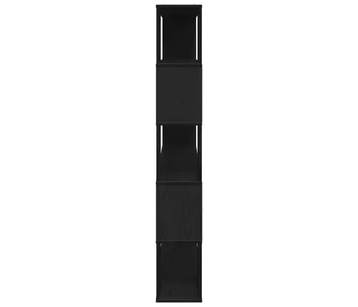 Grāmatu Plaukts Melns Ozols 100X24X155 Cm Inženierijas Koks Vidaxl
