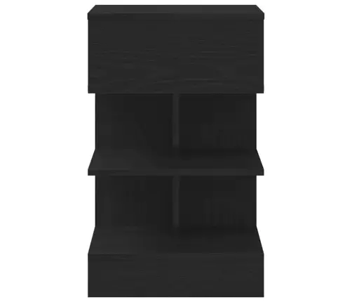 Naktsgaldiņš Melns Ozols 40X35X65 Cm Inženierijas Koks Vidaxl