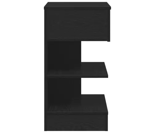 Naktsgaldiņš Melns Ozols 40X35X65 Cm Inženierijas Koks Vidaxl