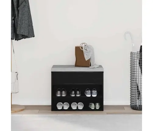 Hall Bench Melns Ozols 60X30X45 Cm Inženierijas Koks Vidaxl