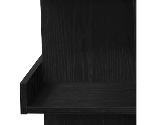 Melna Ozolkoka Bāra Galds Ar Uzglabāšanas Plauktu, 100X50X101.5 Cm Vidaxl