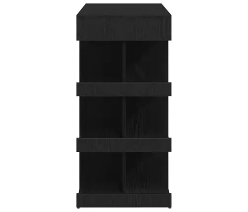 Melna Ozolkoka Bāra Galds Ar Uzglabāšanas Plauktu, 100X50X101.5 Cm Vidaxl