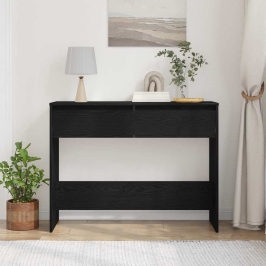 Konsoles Galds Melns Ozols 100 X 35 X 76.5 Cm Inženierijas Koks Vidaxl