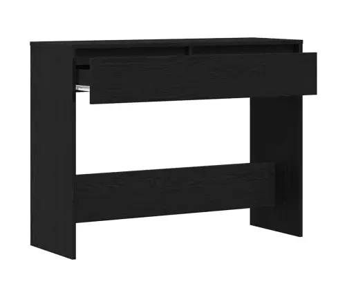 Melno Ošu Konsoles Galds - 100X35X76.5 Cm - Inženierijas Koks Vidaxl