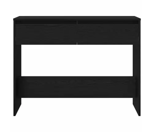 Melno Ošu Konsoles Galds - 100X35X76.5 Cm - Inženierijas Koks Vidaxl