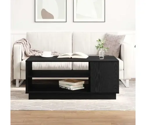 Melns Ozolkoka Kafijas Galdiņš 102X55X43 Cm No Inženierijas Koksnes Vidaxl