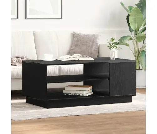 Melns Ozolkoka Kafijas Galdiņš 102X55X43 Cm No Inženierijas Koksnes Vidaxl