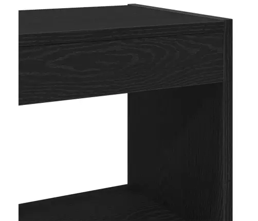 Melno Ozolkoka Grāmatplaukts - 80X30X72 Cm, Izgatavots No Inženierijas Koksnes Vidaxl