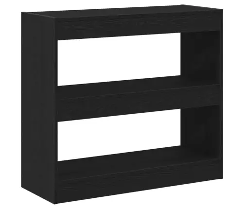 Melno Ozolkoka Grāmatplaukts - 80X30X72 Cm, Izgatavots No Inženierijas Koksnes Vidaxl