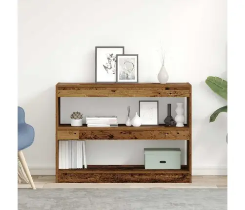 Grāmatu Skapītis/Istabas Dalītājs Novecinātā Kokā, 100X30X72 Cm, Izgatavots No Inženiertehniskā Koka Vidaxl