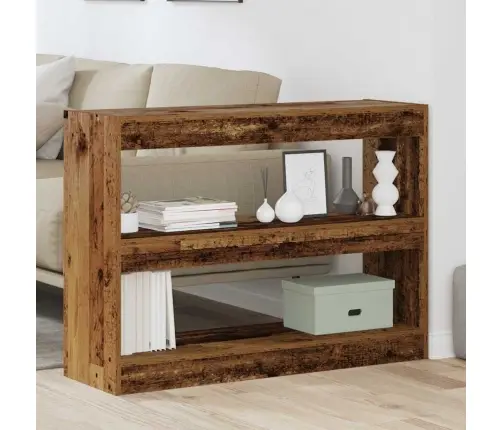 Grāmatu Skapītis/Istabas Dalītājs Novecinātā Kokā, 100X30X72 Cm, Izgatavots No Inženiertehniskā Koka Vidaxl