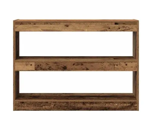 Grāmatu Skapītis/Istabas Dalītājs Novecinātā Kokā, 100X30X72 Cm, Izgatavots No Inženiertehniskā Koka Vidaxl