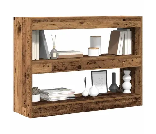 Grāmatu Skapītis/Istabas Dalītājs Novecinātā Kokā, 100X30X72 Cm, Izgatavots No Inženiertehniskā Koka Vidaxl