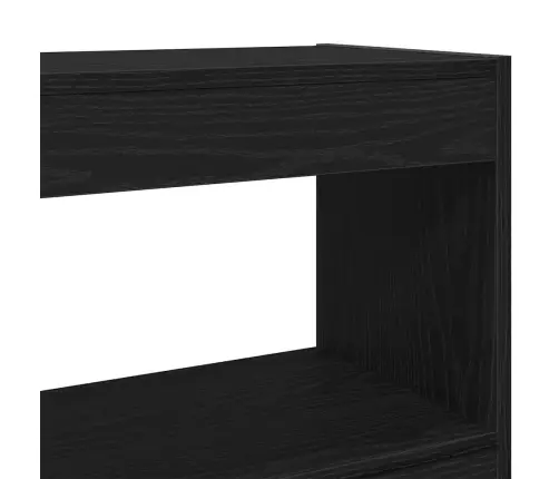 Grāmatu Skapjis / Telpas Dalītājs Melns Ozols 100X30X72 Cm Inženierijas Koks Vidaxl
