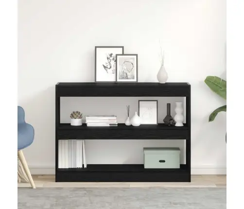 Grāmatu Skapjis / Telpas Dalītājs Melns Ozols 100X30X72 Cm Inženierijas Koks Vidaxl