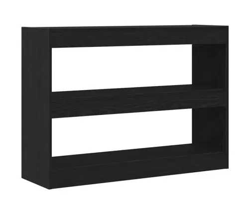 Grāmatu Skapjis / Telpas Dalītājs Melns Ozols 100X30X72 Cm Inženierijas Koks Vidaxl