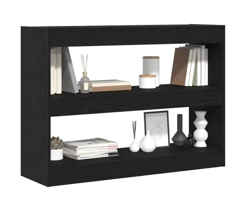 Grāmatu Skapjis / Telpas Dalītājs Melns Ozols 100X30X72 Cm Inženierijas Koks Vidaxl