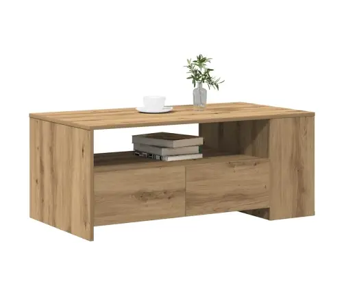 Kafijas Galdiņš - Amatniecības Ozols - 102X55X43.5 Cm - Izgatavots No Inženierijas Koka Vidaxl