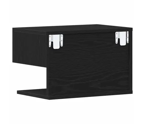 Šalia Lovos Spintelė 2 Pcs Juoda Ąžuolo 46 X 29.5 X 30 Cm