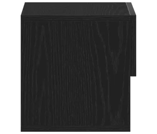 Šalia Lovos Spintelė 2 Pcs Juoda Ąžuolo 46 X 29.5 X 30 Cm