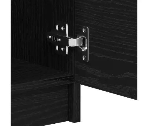 Melnā Ozola Bufete 60X30X70 Cm Inženierijas Koks Vidaxl